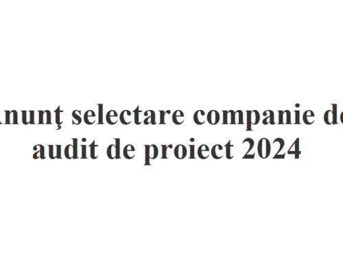 Anunţ selectare companie de audit de proiect 2024